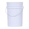 Vestil 6 Gal Open Head Pail with Steel Handle, White PAIL-6-PWS - alternate 2